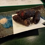 きんぱぎんぱ - もずくの天ぷら　スパム入り