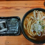 本格手打 いわしや 西宮店 - カレーうどんと、ライス用のおむすび（笑）