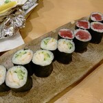 すし酒家 一歩 - エビきゅう細巻と鉄火巻