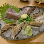 すし酒家 一歩 - 真アジと真イワシ食べ比べ
