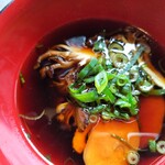 鉄師 卜蔵家 鈩の舎 カフェタタラノイエ - 炙り舞茸と鴨のつけ汁