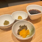 とんかつ 縁 - お新香 調味料