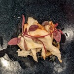 鉄板焼 とよ田 - アワビと白舞茸のアワビソースを添えて