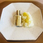 湖里庵 - 銀杏の飯蒸し＆琵琶湖天然鰻の白焼き