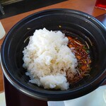 担担麺や 天秤 - 追い飯はミルキークイーン