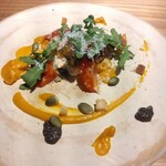 Abbesses - カボチャの花のファルス　トリュフソース