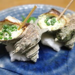 旬味創作 はしをね - サザエつぼ焼き、チーズエスカルゴ風 2024.10月