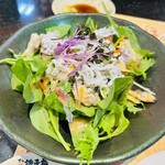 すし 銚子丸 - あさりとしらすの和風サラダ(鰹の香りがとっても良いドレッシング!!)