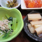 人と木 - 小松菜のおひたし、焼き葱