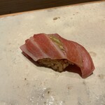 浅草壽司清 - 砂ずりの大トロ(　ﾟдﾟ)