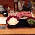 酒処 つがる - 201405　つがる　★ベーコンステーキ（860円）★　with 「サービス品」(^_^)/