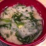 酒処 つがる - 201405　つがる　★ベーコンステーキ（860円）★味噌汁