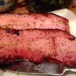 酒処 つがる - 201405　つがる　★ベーコンステーキ（860円）★ベーコンステーキ（右）