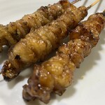 炭火やきとり 鳥信 - かわ（タレ）