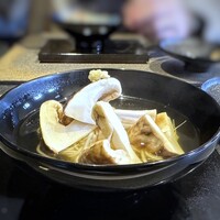 日本料理 TOBIUME - ◆滋味「開き」・・松茸さま、本葛そうめん キャ～～～、松茸さまの量がスゴイ。(≧◇≦) こんな豪快な出し方をしてくださるのは、田代料理長さんだけですね。感動。ヽ(≧∀≦)ﾉ