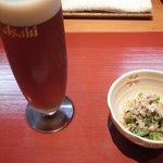 日本料理 紀伸 - ビールとお通し