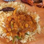 インドカレー クシ - ダルをライスにミキシング。