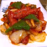 串一徹 - 赤ウィンナーケチャップ炒め￥750　204.11.15
