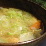 空 - 13㎝くらいある具沢山味噌汁！