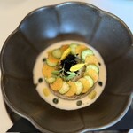 ル・プリスティン レストラン 東京 - ハマチ…あぁこんなに美味しくなるの