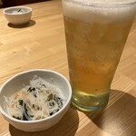 とり料理 かど弦 - ビアボールとお通し