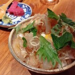 笠組 - 鯛丼1580円、新鮮なプリプリの鯛の切り身がどっさり、マジ美味かった。
