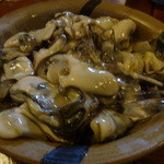 ゆうがお - 大振りの牡蠣のお刺身の大皿盛り