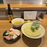 ジャパニーズ ラーメン 五感 - 特上塩つけ麺¥2100、瓶ビール（小）¥500
