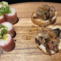 焼肉 Meat it - トロたく巻き＆ブルスケッタ