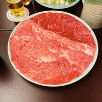 荒井屋 万國橋店 - 牛鍋の肉、さしが美しい！