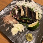 明神丸 はなれ - 鰹のたたき 松茸添え