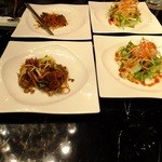 韓国料理 宮 - 宮のチャプチェ+ネギサラダ