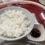 アジェ - ご飯 右のタレは飯泥棒という名前だったかな これも美味しい