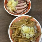 支那ソバ かづ屋 - おつまみメンマとチャーシュー