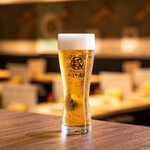 やきとん たまや商店 - 生ビール いつでも190円(税込209円)