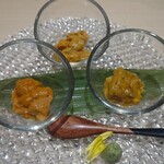 熊本 鮨 銀座ふくじゅ - ウニ3種盛り食べ比べ