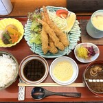 四季彩 八や - 海老フライ膳@1480