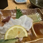 魚屋スタンドふじ - 生タコ塩ごま油　480円
