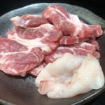 おにぎりとジンギスカン みつ葉 - ラム肩ロース