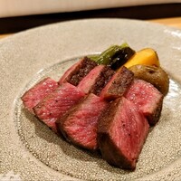 肉割烹 赤坂ゆうが - 黒毛和牛赤身炭火ステーキ