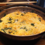 鳥扇 - 黒舞茸の卵とじ