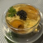 TRAIN SUITE 四季島 - 日光生湯葉と雲丹と豆乳のブランマンジェ