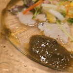カジュアルフレンチBar 7FUKU - 鮑のカルパッチョ