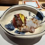 赤坂 鮨 天ぷら 祇園いわい - 御造り(気仙沼のカツオと北海道のタコ)