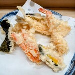 いもや - 天ぷら定食の天ぷら7品