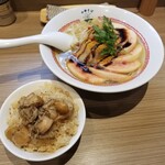 Rock’anDo - 帆立と桃の冷やし＋帆立バターの炊き込みご飯