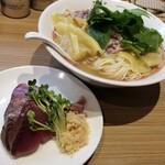 Rock’anDo - さんま煮干ワンタン麺（しお）＋鰹刺身
