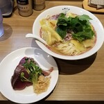 Rock’anDo - さんま煮干ワンタン麺（しお）＋鰹刺身