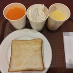 快活CLUB - 料理写真:無料トーストの朝食(2024.11.15)