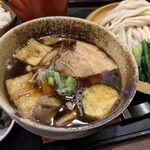 村山 満月うどん - 肉・きのこおろしのつけ汁